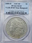 1880 O $1 Morgan Silver Dollar VAM 49 8/7 Ear Hangnail PCGS XF45 Top 100