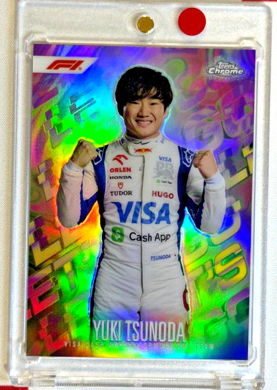 2024 Topps Finest Formula 1 F1 #LG-17 YUKI TSUNODA Let's Go Case Hit SSP #LG-17
