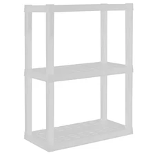  Plastic Shelving Unit Storage Shelf 3-39"H x 14"D x 30"W300 lb Total Capacity