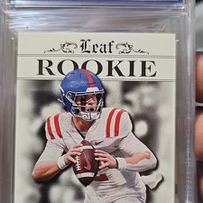 Leaf Rookie RA-23 Jaxson Dart Ole Miss Rebels Football Trading Card NCAA