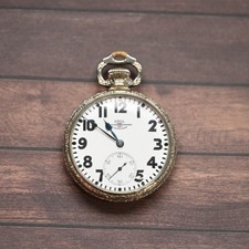 Ball Hamilton 1 999P 21J 16S 14K GF Case RR Pocket Watch 1925