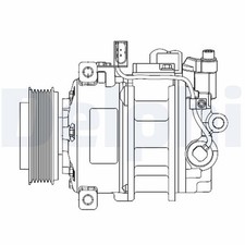 Kompressor Klimaanlage DELPHI CS20522 für MULTIVAN T5 AMAROK VW 7HM 7HN 7HF 7EF