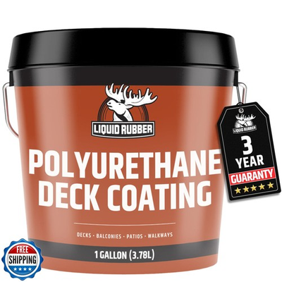 #ad Liquid Rubber Polyurethane Deck Coating – 10X Stronger Than Tradi $139.95