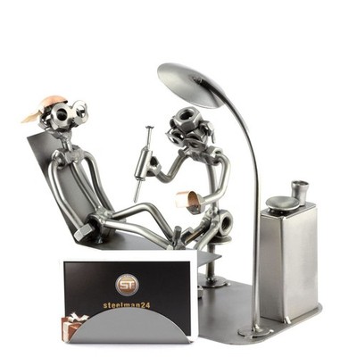 Steelman24 Orthopedic Business Card Holder Metal Figurine, Germany Sculpture