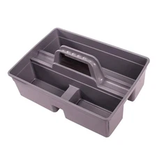 Plastic Storage Tray Caddy - Versatile Tool Organizer with Handle, 14.9x10.8x4.5