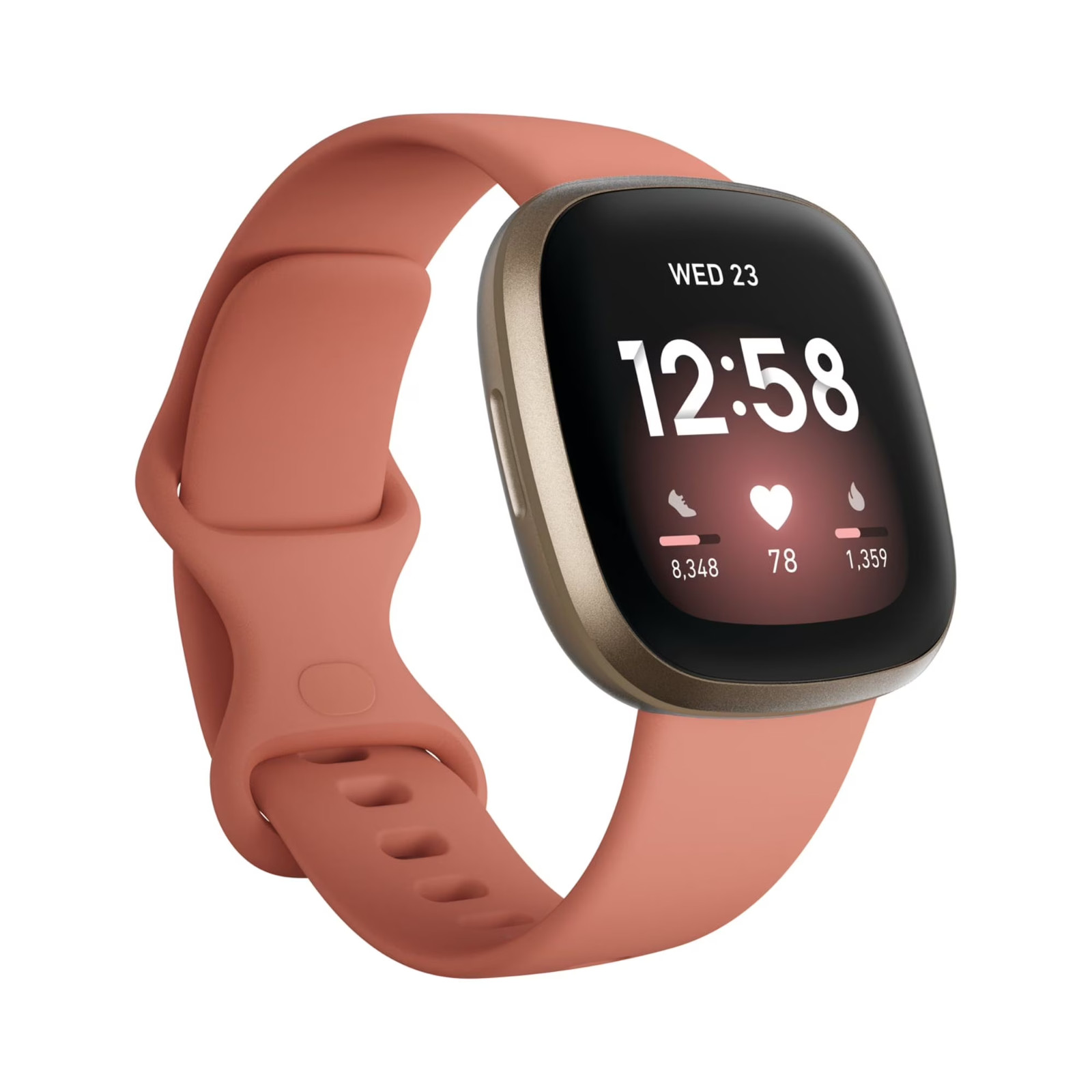 Fitbit Versa 3, Pink Clay/Soft Gold NEW