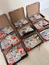 9x Christmas Eve Gift Boxes Santa Kids Activity Set Red Green Bulk Job Lot Xmas