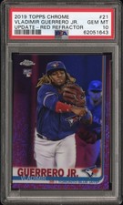 2019 Topps Chrome Update Vladimir Guerrero Jr Red Refractor /5 PSA 10
