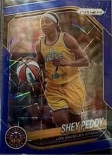 Panini 2025 Prizm WNBA Shey Peddy Blue Prizm Cracked Ice Los Angeles Sparks #136