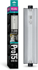 T5 UVB Reptile Light Fixture Kit 12" Long 8 Watts 7 UVB Shadedweller   Complete