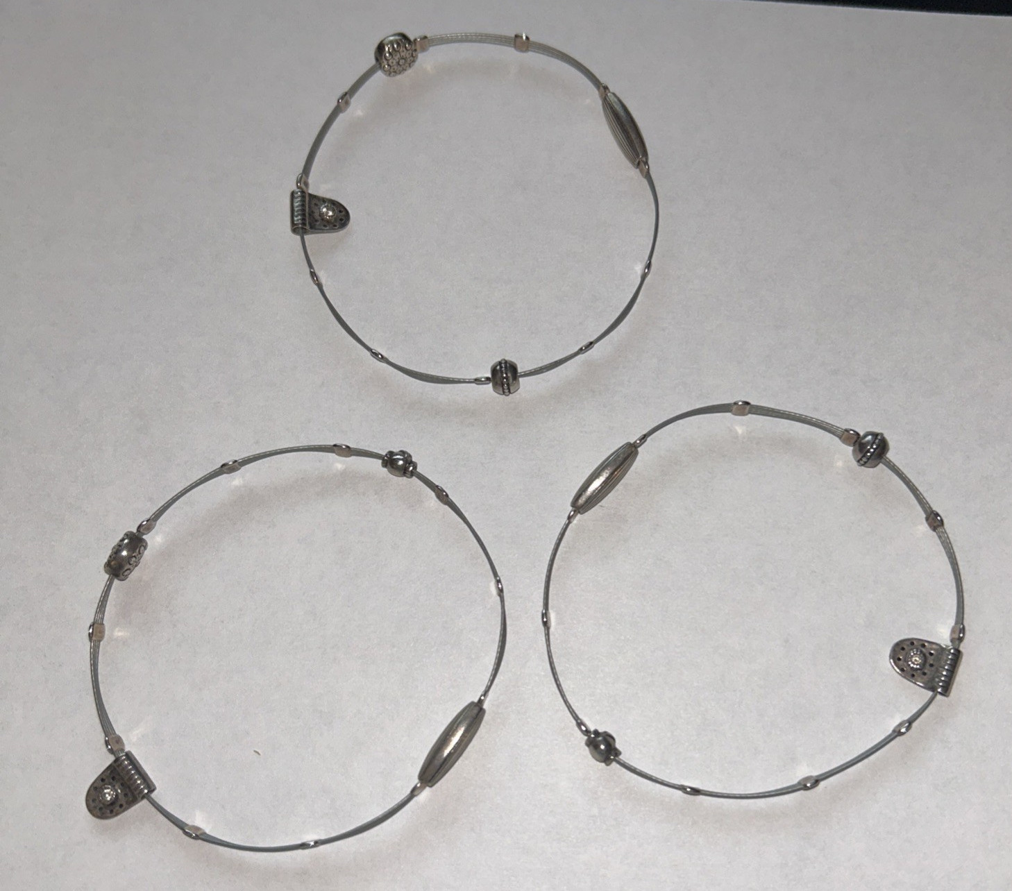 Silpada 925 Sterling Silver Stackable Charm Bangl… - image 1