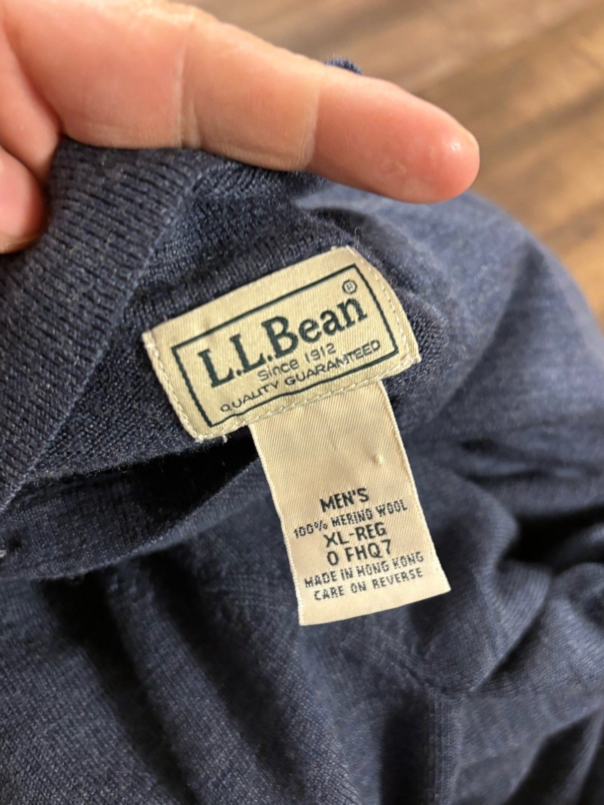 LL Bean Button Collared 100% Wool Pullover Sweate… - image 3