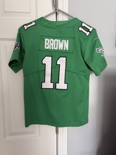 Philadelphia Eagles Youth Medium NIKE on Field Jersey #11 Brown Kelly Green