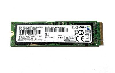 Samsung MZ-FLW1T00 PM961 1TB TLC PCIe NVMe 4.0 x4 M.2 SSD MZFLW1T0HMLH
