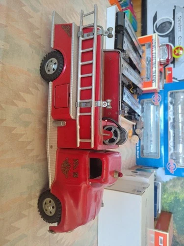 Vintage 1957 Tonka Toys No 5 TFD Pumper Fire Truck Pressed Steel