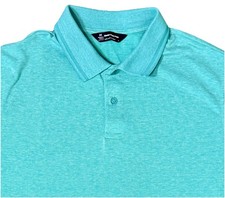 Member's Mark Men's Teal Cotton Blend Stretch Pique Polo Golf Shirt Size Medium