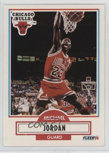 1990-91 Fleer Michael Jordan (Black Line Above Biographical Information) #26 HOF