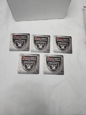 5 Beer Brewery Coaster  2006 COORS Brewing Light NFL Oakland RAIDERS