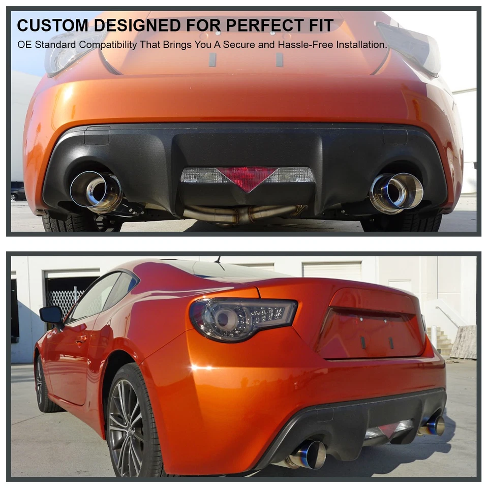 Fits 2012-2017 Scion FRS Subaru BRZ Dual Titanium Tip Catback Exhaust+Silencer Foto 3 de 4