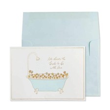 Tarjeta de felicitación de ducha de boda de lujo - bañera
