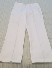 Sailor Flare Pants Military White Creighton Vintage 1970's Navy Size 35x35