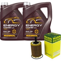 Inspektionspaket 10L Mannol Energy 5W-30 FüR VW Touran 2.0 TDI 16V 1.9 Tiguan