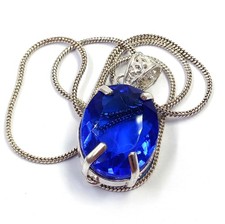 Natural D Block Blue Tanzanite 58 Ct Oval Pen...