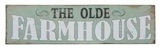 "The Olde Farmhouse" Rustic Wood Sign Wall Decor 21" x 5.5" CWI Hearthside NEW