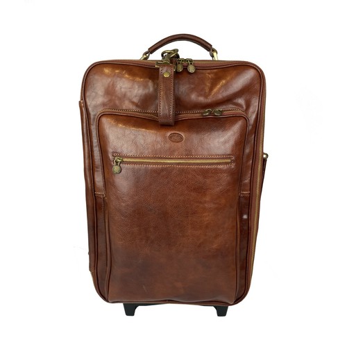 Trolley Bagaglio a mano con ruote in Vera Pelle , Valigia in cuoio , da  Viaggio | eBay