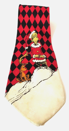 Dr. Seuss Grinch and Max How The Grinch Stole Christmas Necktie 62" - Picture 10 of 14