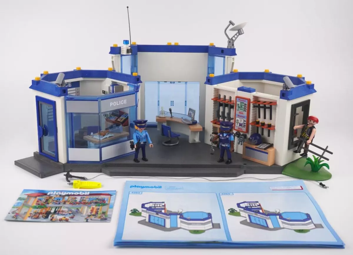 PLAYMOBIL - Commissariat de police n°4264 : figurines et nbx accessoires,  TBE