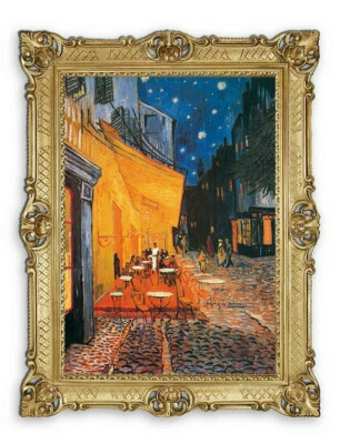 Wandbild Wunderschönes Antik 70x90 cm By V. Van Gogh Cafe bei Nacht Gemälde Rena - Bild 1 von 3