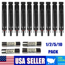 1/2/5/10Pack 10A 15A 20A 30A in-line Fuse Holder Solar Panel Cable PV Connector