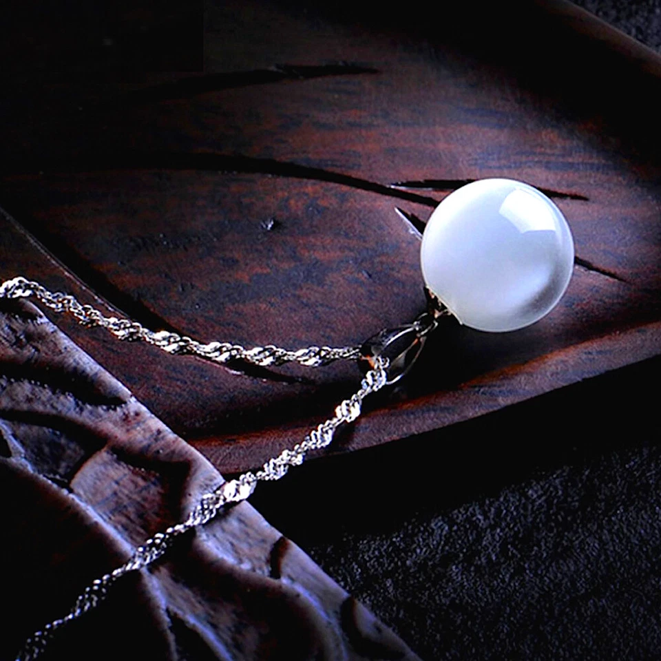 PERLEN SCHMUCKSET 925 STERLING SILBER PLATTIERT HALSKETTE PERLE KETTE OHRRINGE - Bild 2 von 4