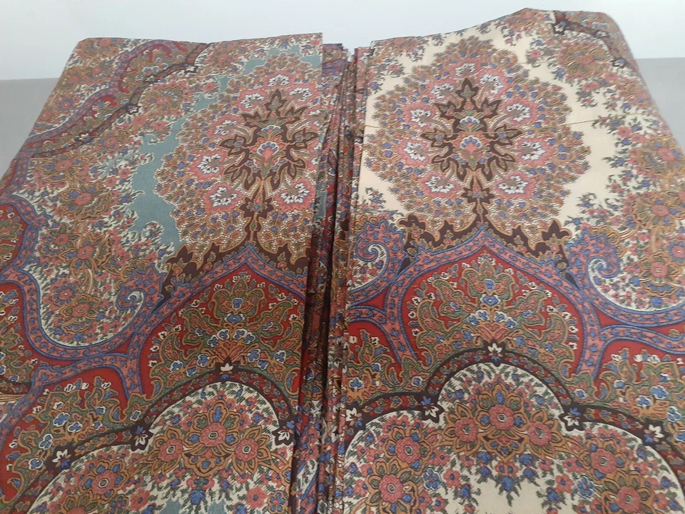 Ralph Lauren Emerson Paisley Pair of Lined Drapes-86"Long 5 Pairs Available-1990 - Image 2 of 4