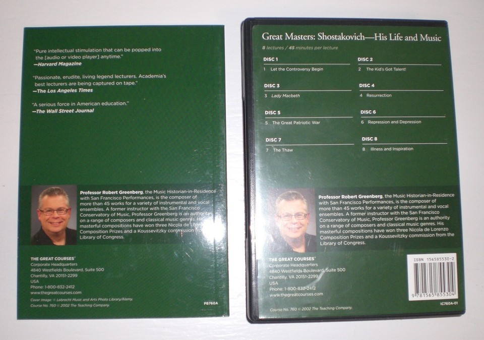 Great Courses 760 Great Masters: Shostakovich His Life and Music cds ...