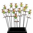 Illumie Cutie Stakes 12x Glow in The Dark Hand Painted Pot Stakes Decor
