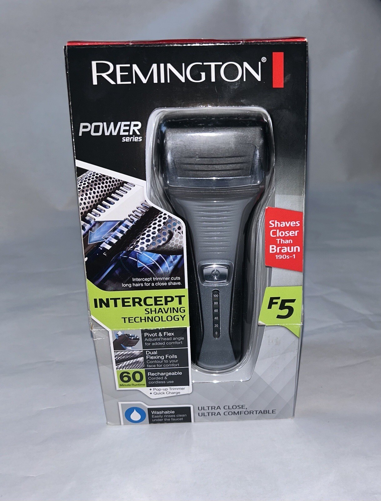 Remington F5 Power Series F55800 Shaver with Intercept Shaving