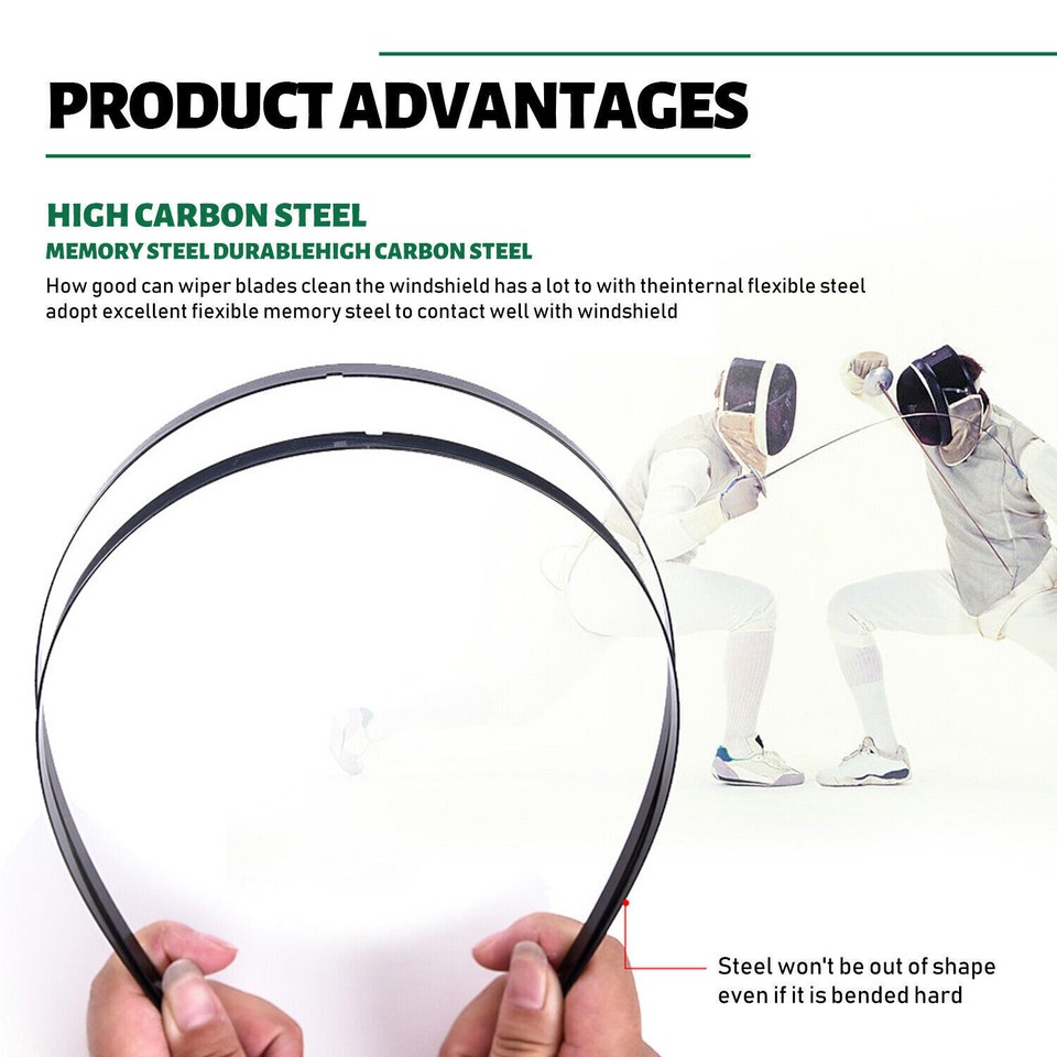 24"18"Bracketless Windshield Wiper Blades JHOOK All Season For