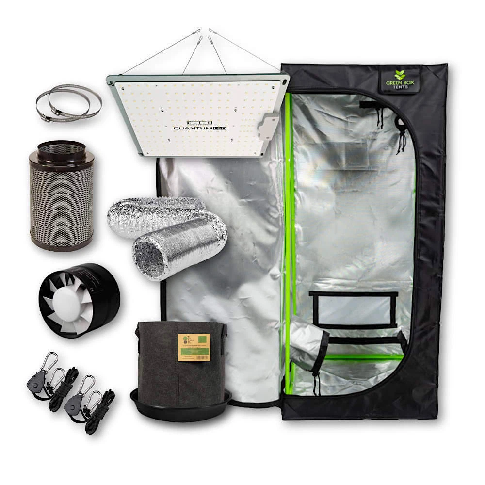 Small Hydroponic Complete Grow Tent Kit 60x60x140cm Grow Tent LED Grow Light