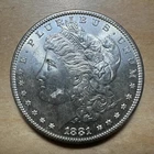 1881-S Morgan $1 Dollar Raw BU - Cartwheel Luster, Blast White #2