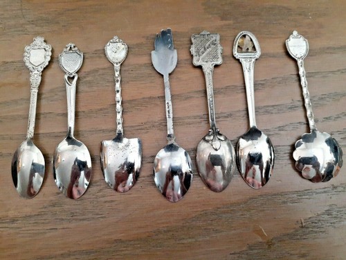Vintage State Collectors Spoons AS IS Souvenir Travel Mini Spoons LOT OF 7 - Picture 7 of 7
