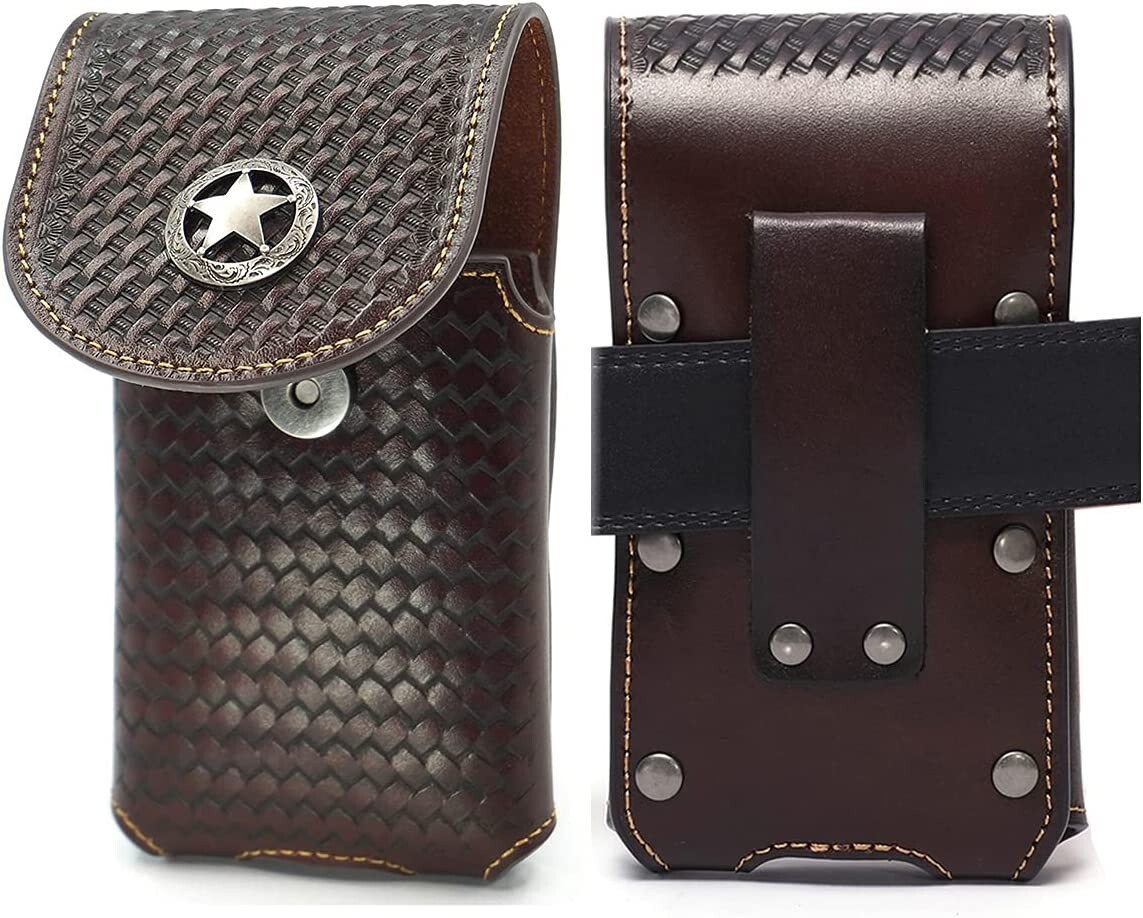 Custodia Fondina Cellulare 7 Lonestar Western Pelle Marsupio Cintura Custodia Fondina Cellulare 7 Lonestar Western Pelle Marsupio Cintura