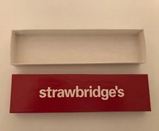 Vintage Strawbridge's Department Store Box 8" x 2" Red 