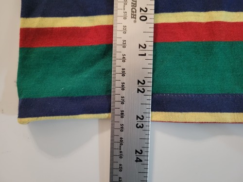 Vintage Izod Lacoste Shirt Youth X Large Size 18 Green Striped Long Sleeve XL - Picture 8 of 10