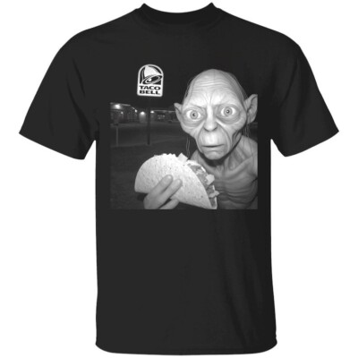 The Lord of the Rings Gollum Taco Bell T-Shirt - Funny Unisex Movie Tee for Men