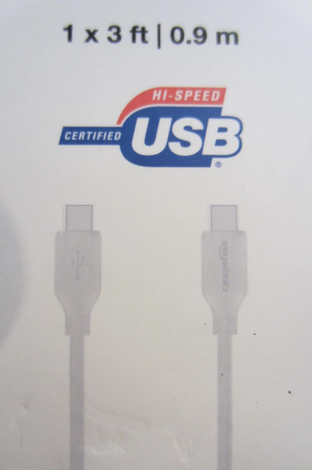 USB-C 2.0 TO USB-C CABLE AMAZON BASICS (3 FT) - Image 3 of 3