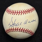 HANK AARON Signed Official MLB Baseball-HOF-MILWAUKEE BRAVES-JSA Letter