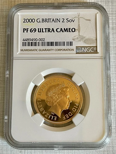 Great Britain 2000 2 Sovereign Gold NGC PF69 ULTRA CAMEO SKU# 6940