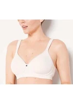 Breezies Lace Effects Full Coverage Seamless Wirefree Bra Champagne